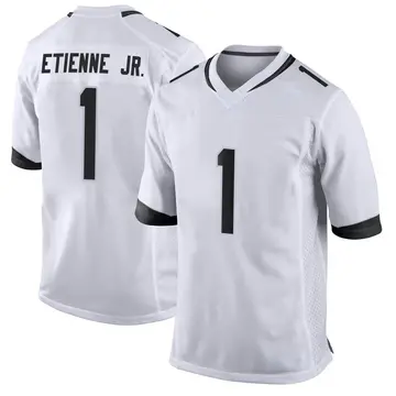 Nike Travis Etienne Jr. Men's Game Jacksonville Jaguars White Jersey