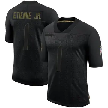 Nike Travis Etienne Jr. Men's Limited Jacksonville Jaguars Black 2020 Salute To Service Jersey
