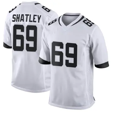Nike Tyler Shatley Men's Game Jacksonville Jaguars White Jersey