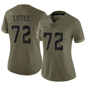 Nike Walker Little Women's Limited Jacksonville Jaguars Olive 2022 Salute To Service Jersey