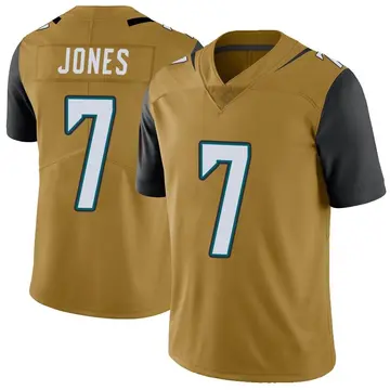Nike Zay Jones Men's Limited Jacksonville Jaguars Gold Color Rush Vapor Untouchable Jersey